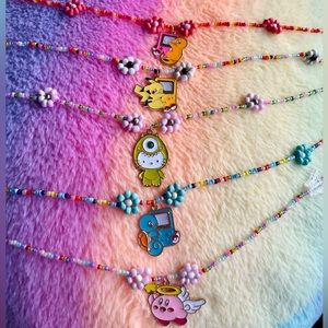 Hand beaded Character necklaces✨ Individually Sold💖